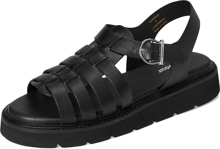 Barbour Barbour Otterburn Fisherman Sandals Women's Sandals Black : 5 M, Leather - Image 5