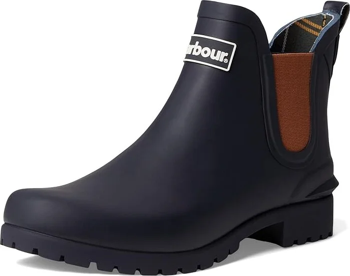 Barbour Barbour Wilton Chelsea Welly Women's Boots Navy/Bran : 6 M, Rubber - Image 5