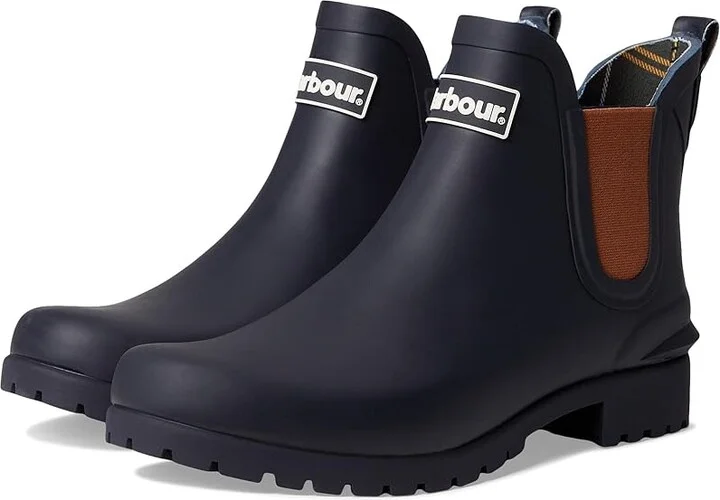 Barbour Barbour Wilton Chelsea Welly Women's Boots Navy/Bran : 6 M, Rubber