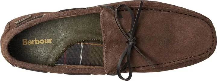 Barbour Courage Driving Shoes Men's Shoes Choco Suede : 12 M, Leather - Image 2
