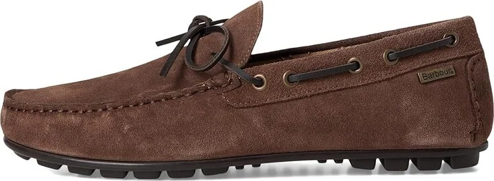 Barbour Courage Driving Shoes Men's Shoes Choco Suede : 12 M, Leather - Image 6