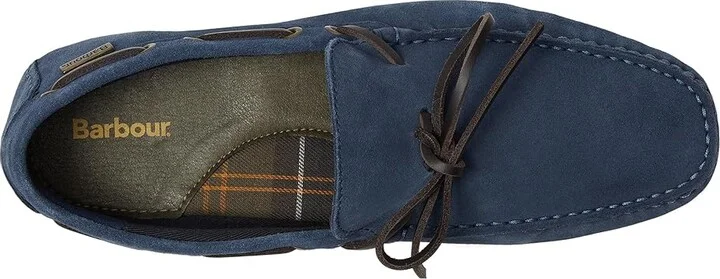 Barbour Courage Driving Shoes Men's Shoes Shark Blue Suede : 11 M, Leather - Image 2