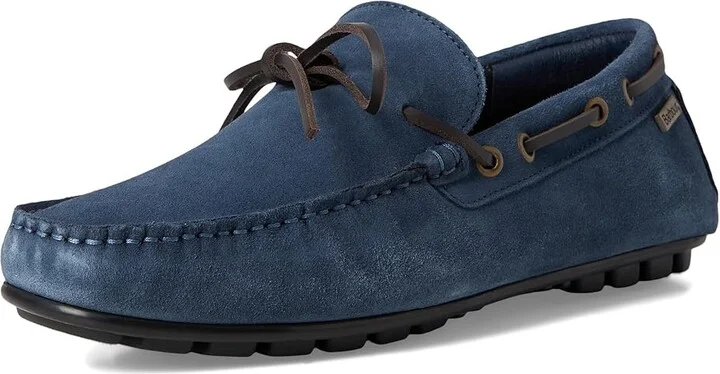 Barbour Courage Driving Shoes Men's Shoes Shark Blue Suede : 11 M, Leather - Image 5