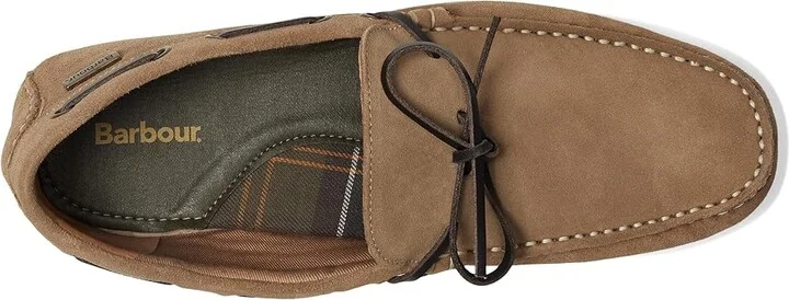 Barbour Courage Driving Shoes Men's Shoes Taupe Suede : 12 M, Leather - Image 2