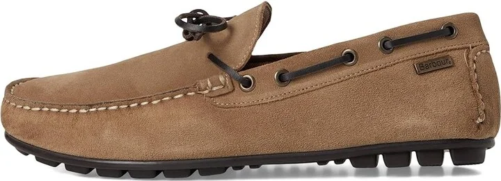 Barbour Courage Driving Shoes Men's Shoes Taupe Suede : 12 M, Leather - Image 6