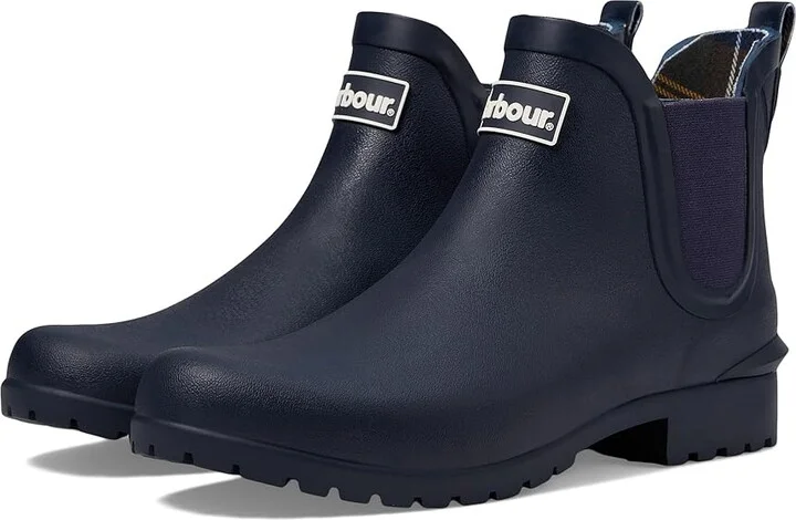 Barbour Wilton Chelsea Welly Women's Boots Navy : 5 M, Rubber