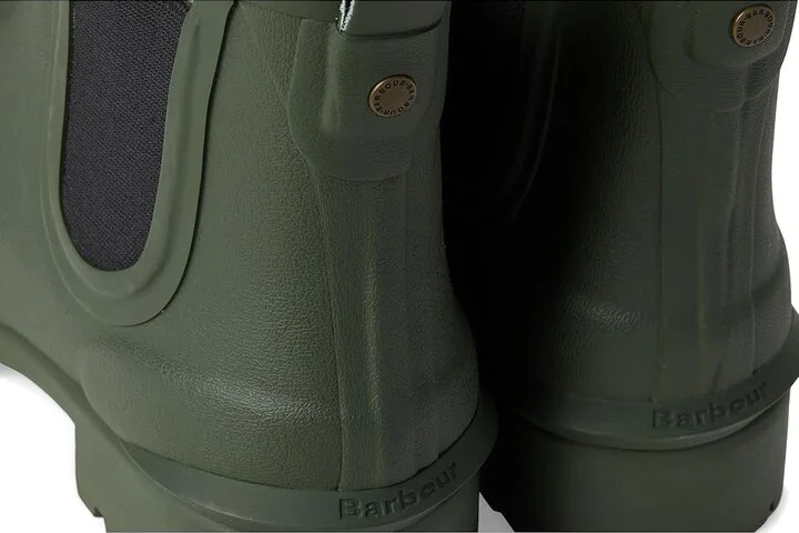 Barbour Wilton Chelsea Welly Women's Boots Olive : 5 M, Rubber - Image 7