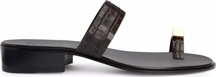 Bardack crocodile-effect loafers