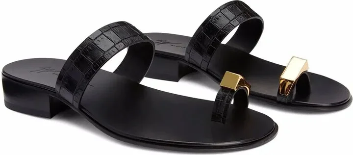 Bardack crocodile-effect sandals - Image 2