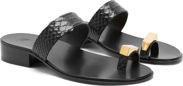Bardack snakeskin-effect sandals - Image 2