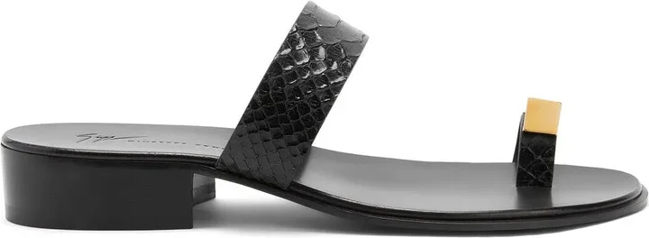 Bardack snakeskin-effect sandals