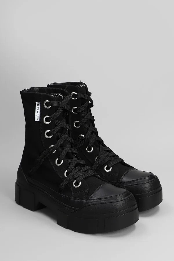 Bardo-nilo 101 Combat Boots In Black Fabric - Image 2