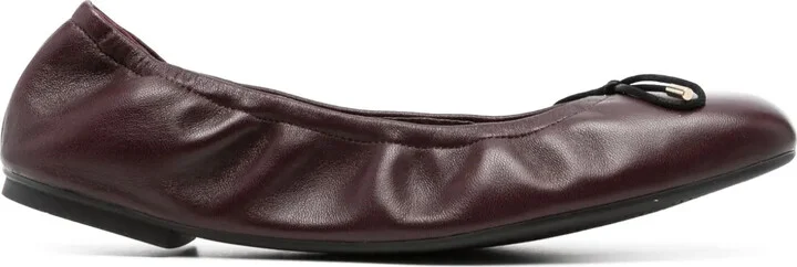 Bardot leather ballerina shoes