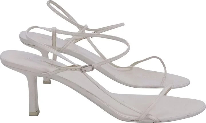 Bare Sandals in White Leather