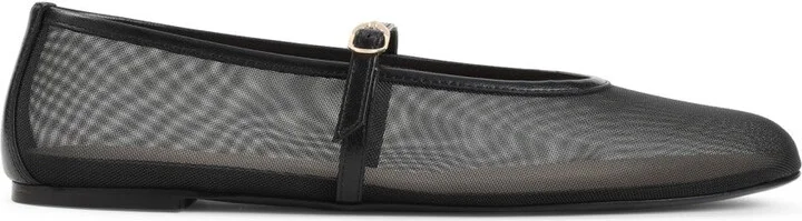 Bareitall Black Mesh Ballerinas
