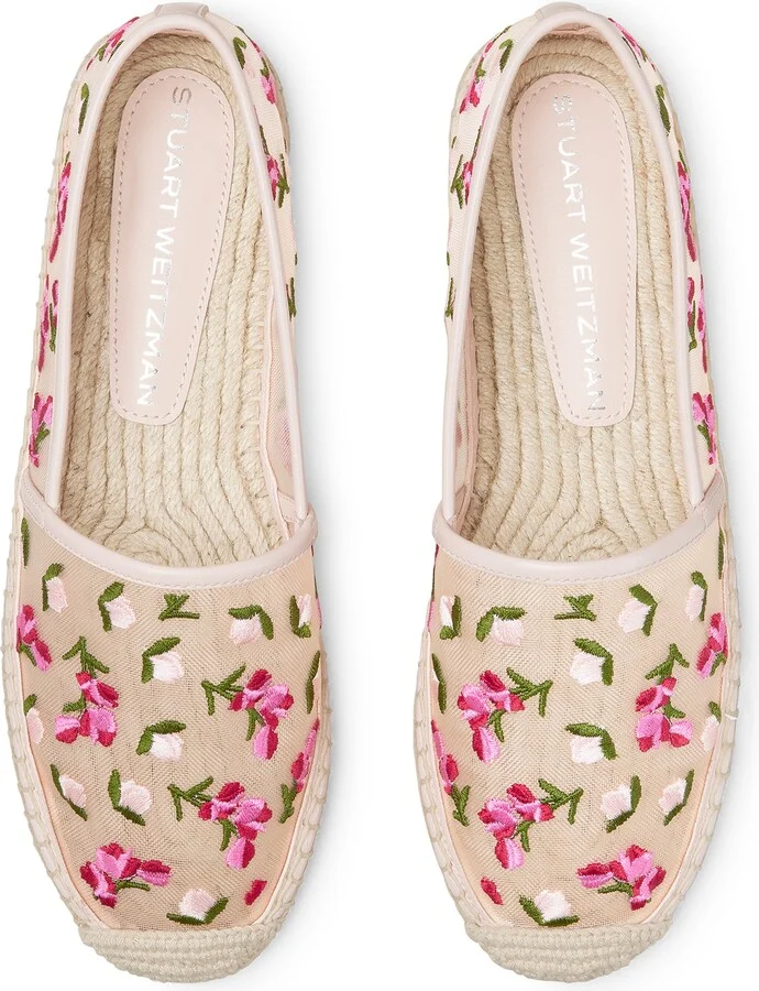 Bareitall Floral Embroidery Espadrille Flat - Image 3