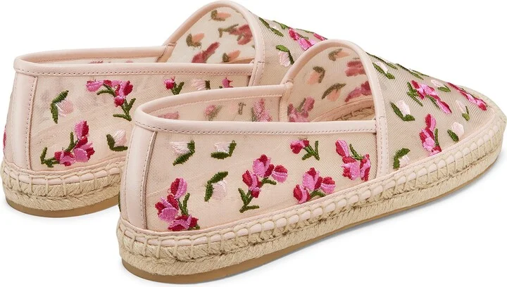 Bareitall Floral Embroidery Espadrille Flat - Image 4