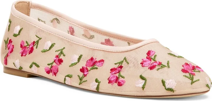 Bareitall Flower Embroidered Ballet Flat