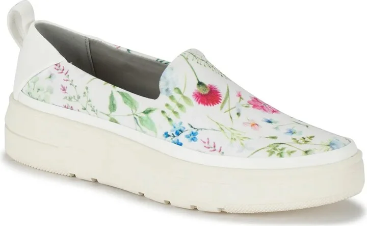 White/Multicolor Floral Print