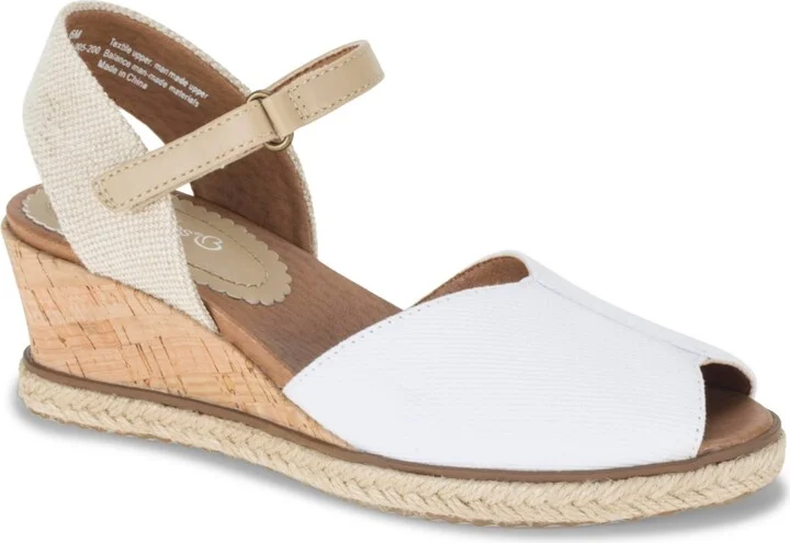 Baretraps Women's Odetta Peep Toe Espadrille Wedge Sandals