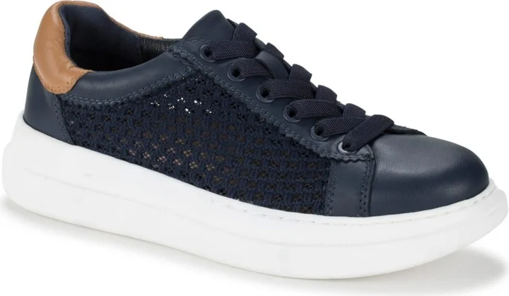 Navy Leather