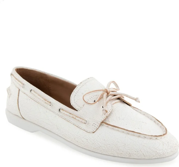 White Crackled Leather