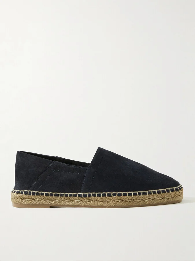 Barnes Collapsible-Heel Suede Espadrilles