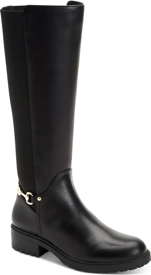 Barnibee Womens Leather Riding Knee-High Boots