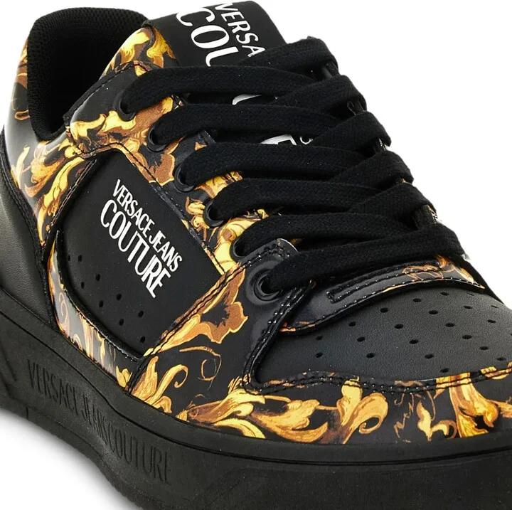 Barocco-Print Lace-Up Sneakers - Image 4