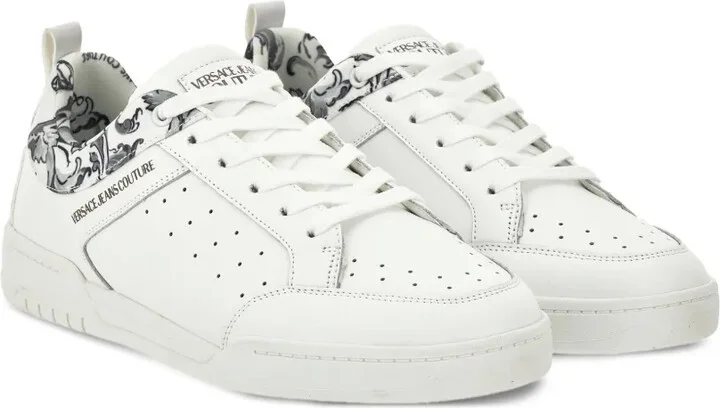 Barocco-print perforated sneakers - Image 2