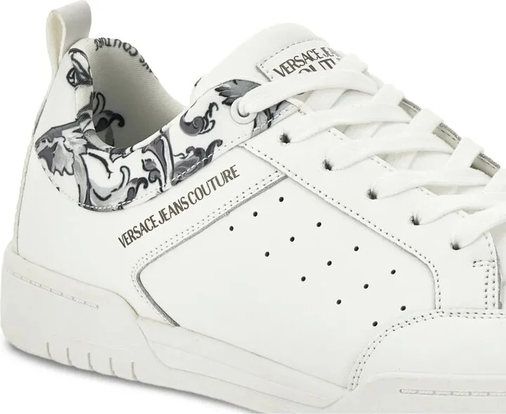 Barocco-print perforated sneakers - Image 4