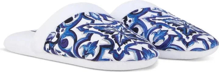 Barocco-print terry-cloth slippers - Image 2