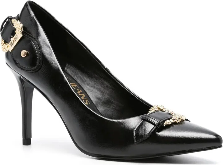 Baroque-buckle 90mm stiletto pumps - Image 2