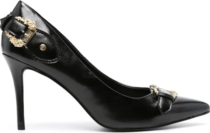 Baroque-buckle 90mm stiletto pumps