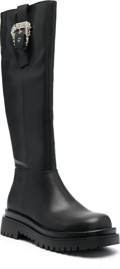 Baroque-Buckle Knee-High Boots - Image 2