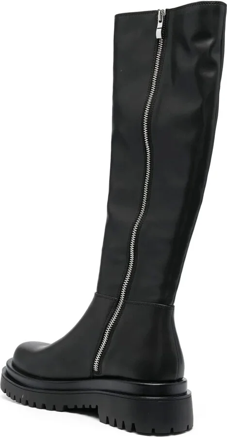Baroque-Buckle Knee-High Boots - Image 3