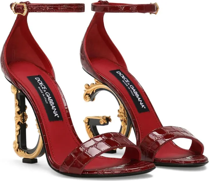 Baroque DG-heel leather sandals - Image 2