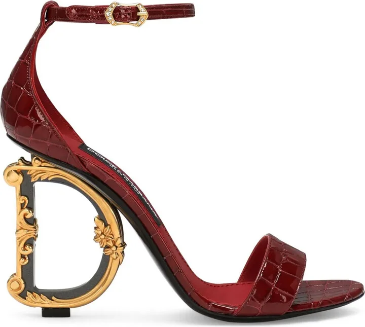 Baroque DG-heel leather sandals