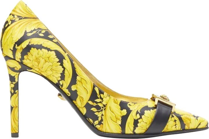 Baroque Hibiscus Medusa leather pump