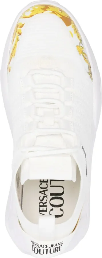 Baroque-Print Leather Sneakers - Image 4