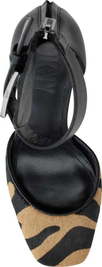 Barra Genuine Calf Hair Ankle Strap Platform Pump - Image 3