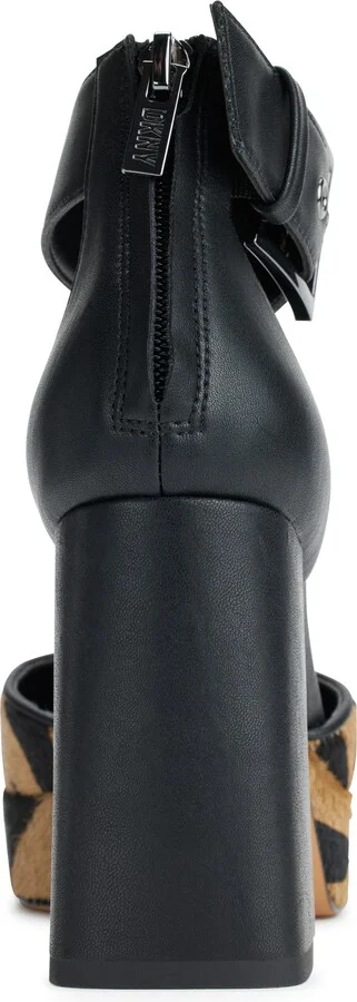 Barra Genuine Calf Hair Ankle Strap Platform Pump - Image 5
