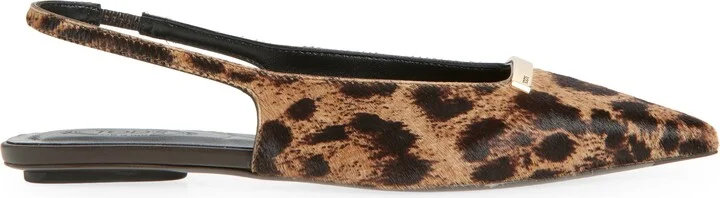 Barretta Genuine Calf Hair Pointed Toe Slingback Flat - Image 3
