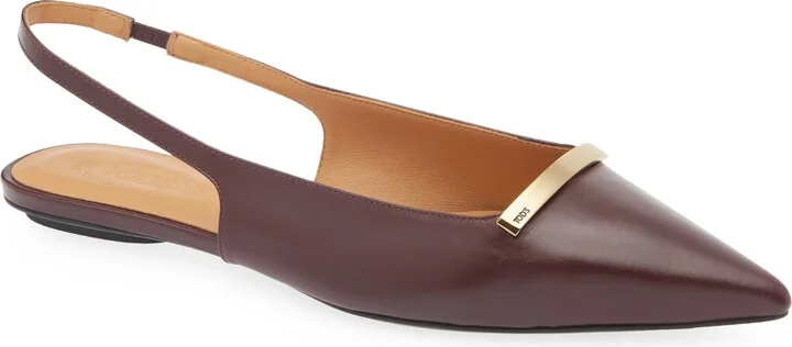 Barretta Pointed Toe Slingback Flat