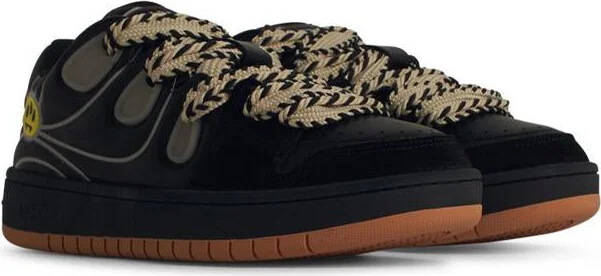 Barrow 'Skate' Black Leather Sneakers - Image 2