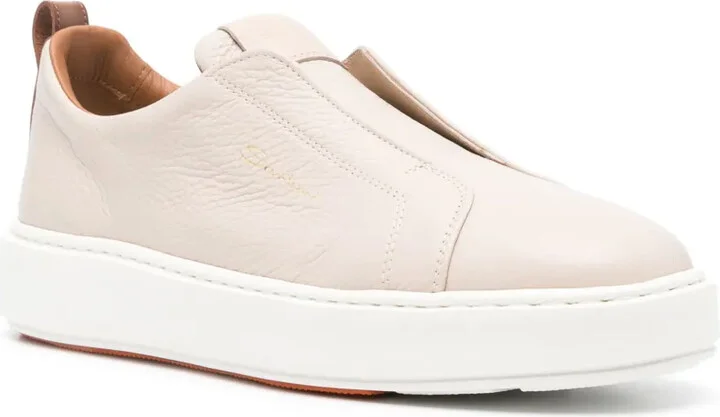 Barscy logo-print leather sneakers - Image 2