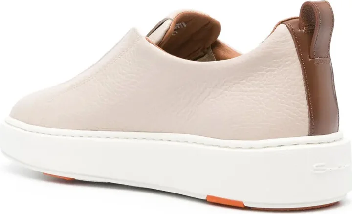 Barscy logo-print leather sneakers - Image 3