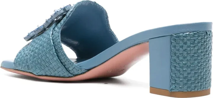 Basa 50mm crystal-buckle mules - Image 3