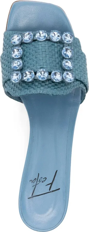 Basa 50mm crystal-buckle mules - Image 4