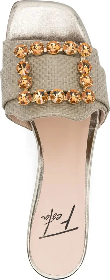 Basa 50mm crystal-buckle mules - Image 4